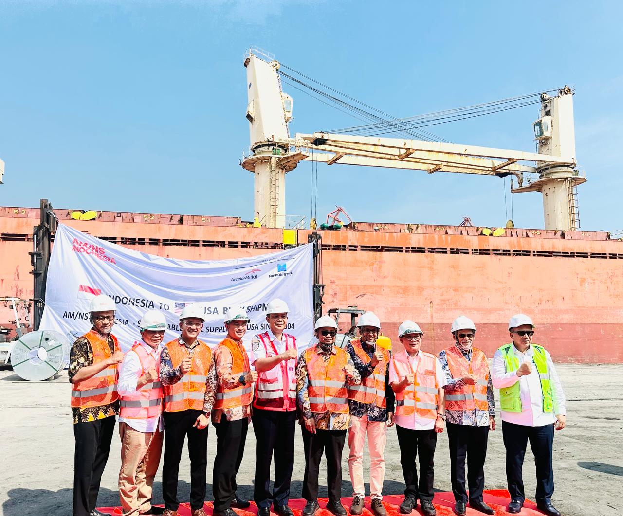 Ekspor Strategis PT AMNS Indonesia Kirim 10.000 Ton Baja Galvanis ke Amerika Serikat